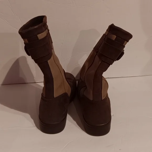 Dublin Estuary Western Cozy Cabin Brown Two Tone Leather Riding Boots Size 6.5